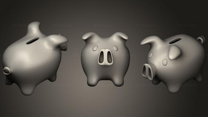 Figurines simple (Piggybank, STKPR_1001) 3D models for cnc